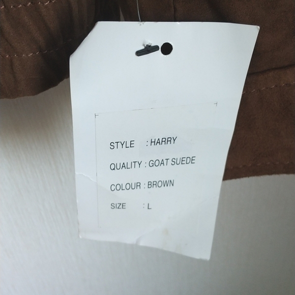 【New】CERALLI suede Jacket Size L for men - Picture 7 of 8